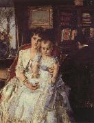 Alfred Stevens Family Scene USA oil painting artist